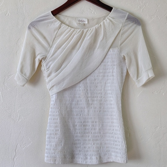 Anthropologie Tops - Anthropologie Ivory Net Blouse